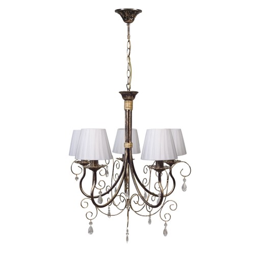 Люстра подвесная 5 ламп с абажурами S1078-5