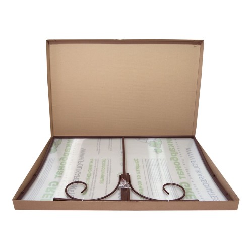 Козырёк над входной дверью металлический S4026 Коричневый