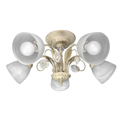 Люстра потолочная с цветами 5 плафонов S2468-5