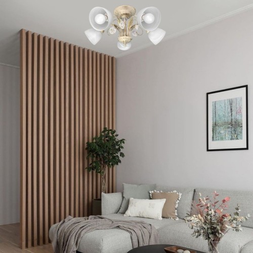 Люстра потолочная с цветами 5 плафонов S2468-5