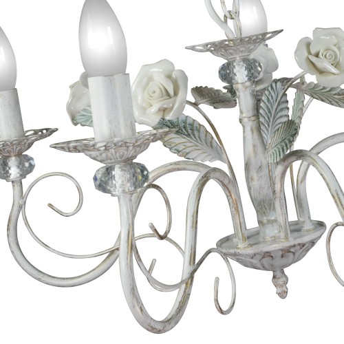 Люстра большая подвесная с цветами интерьерная S1219-5