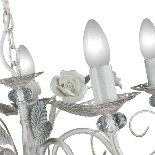 Люстра большая подвесная с цветами интерьерная S1219-5