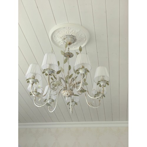 Люстра подвесная 8 ламп с абажурами S1131-8